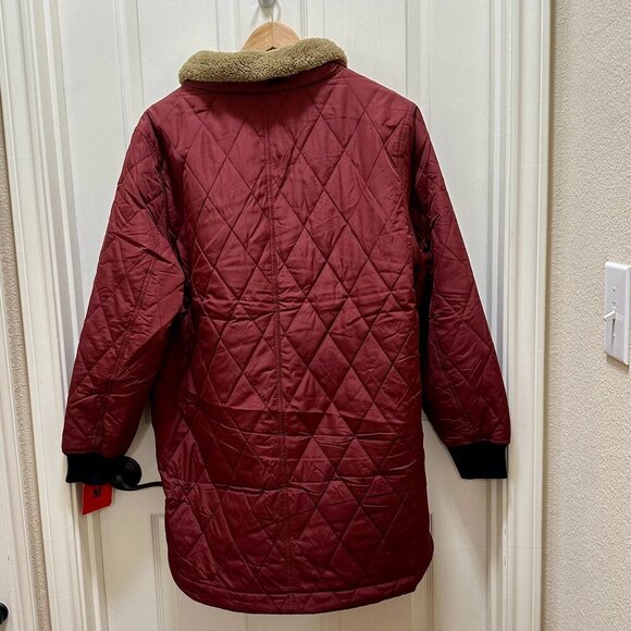 New Weatherproof Women's Sherpa Lined Quilted Jacket Coat Parka Size M Warm - Picture 14 of 16